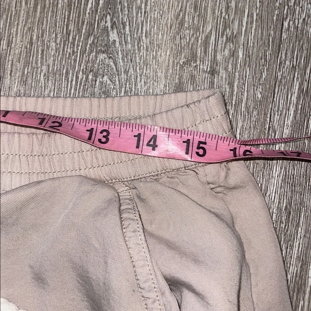 Aerie Lace-Up Shorts in Tan pull on soft light weight summer medium